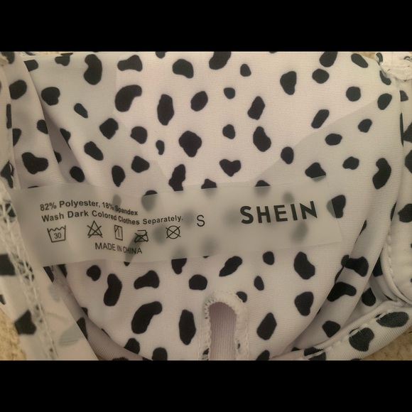 SHEIN Black and White Bathing Suit Top - Picture 5 of 5